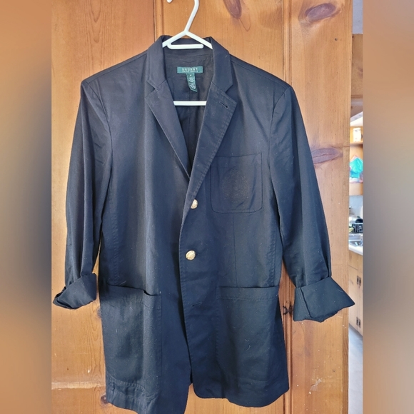 RALPH LAUREN MENS SIZE M CRESTED OVERSIZE BLAZER - Picture 1 of 6